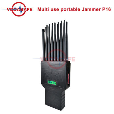 3G UMTS Polyester Pu Handheld Signal Jammer 4G 5G GPS WIFI 12W