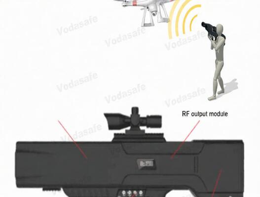 شراء 1500M تغطية كبيرة بدون طيار RF جهاز تشويش ، اتجاهي جهاز تمزيق جهاز تشويش للماء online manufacture