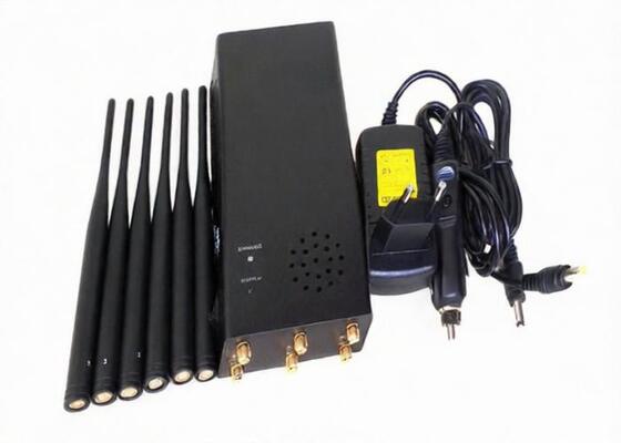 شراء عالية الطاقة ستة طريقة جهاز تشويش المحمولة ، الخلوية إشارة مانع 6000mAh البطارية online manufacture