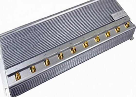 شراء لون فضي ثابت الهاتف المحمول إشارة جهاز تشويش مع 10 ترددات مختلفة online manufacture