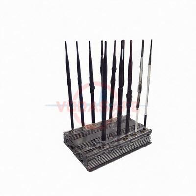 شراء 71W عالية الطاقة إشارة الهاتف المحمول جهاز تشويش مع 5-8W كل فرقة كتلة 70M التغطية online manufacture