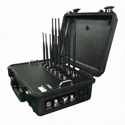 شراء 12 هوائيات 10-80 م جهاز تشويش إشارة محمول 2/3 / 4G 86W أجهزة تشويش إشارة GPS online manufacture