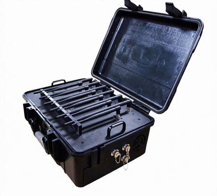 شراء جهاز تشويش الإشارة المحمول ICNIRP 86 وات 2.4G 5G UHF VHF WIFI Signal Blocker online manufacture