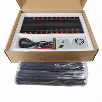 شراء UHF VHF 45 Watt Wifi Signal Jammer Stationary 22 Bands Walkie Talkie online manufacture