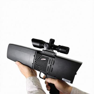 شراء إخراج جهاز تشويش إشارة الطائرة بدون طيار من نوع البندقية بقوة 55 وات مدمج في البطارية online manufacture